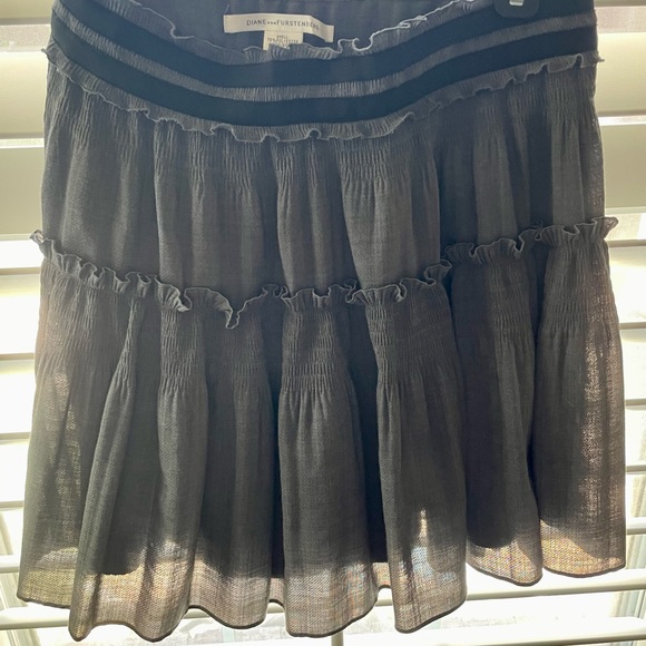 Diane Von Furstenberg Gray Skirt, originally $375, size 8, worn ONCE. - Picture 3 of 5